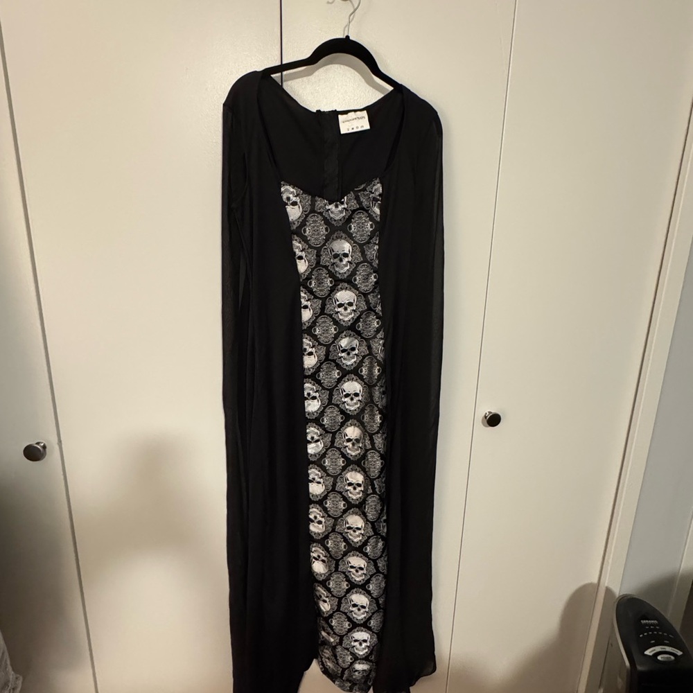 Black and White Skull Patterned Dress